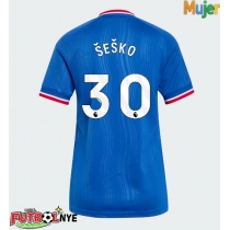 Camiseta Manchester United Benjamin Sesko #30 Visitante Equipación para mujer 2026-27 manga corta